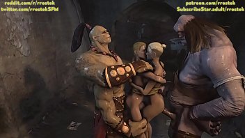 Mortal Kombat X females having sex with Goro and a Monster 3D Aniamted porn